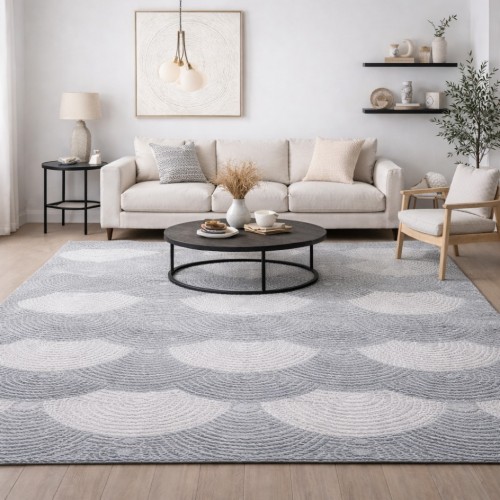 Χαλιά Σετ Κρεβατοκάμαρας Delux (1*80X200+2*80X130) 36722A-GR-SET Γκρι 