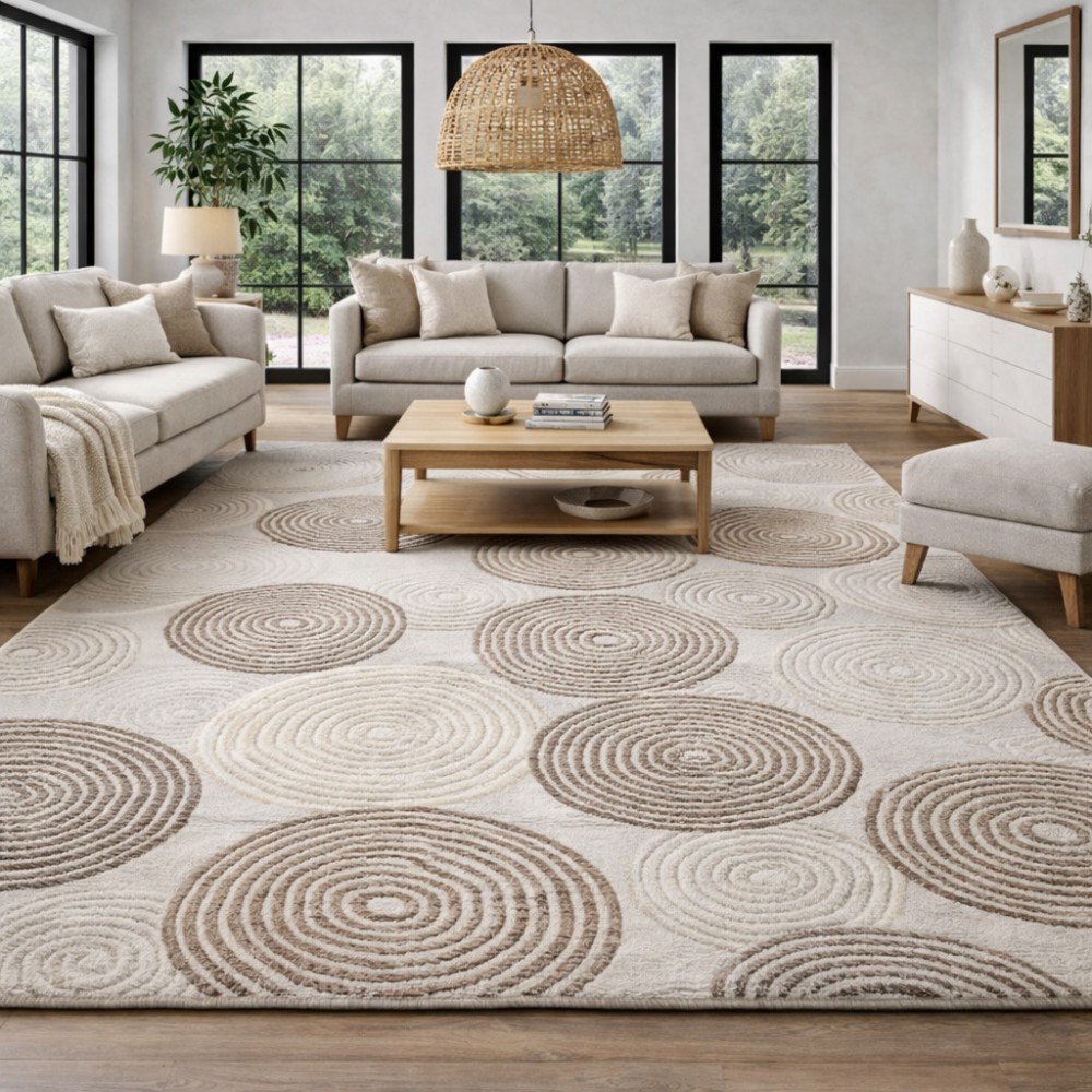 Χαλιά Delux 36725A-DBG 240X290cm Μπεζ