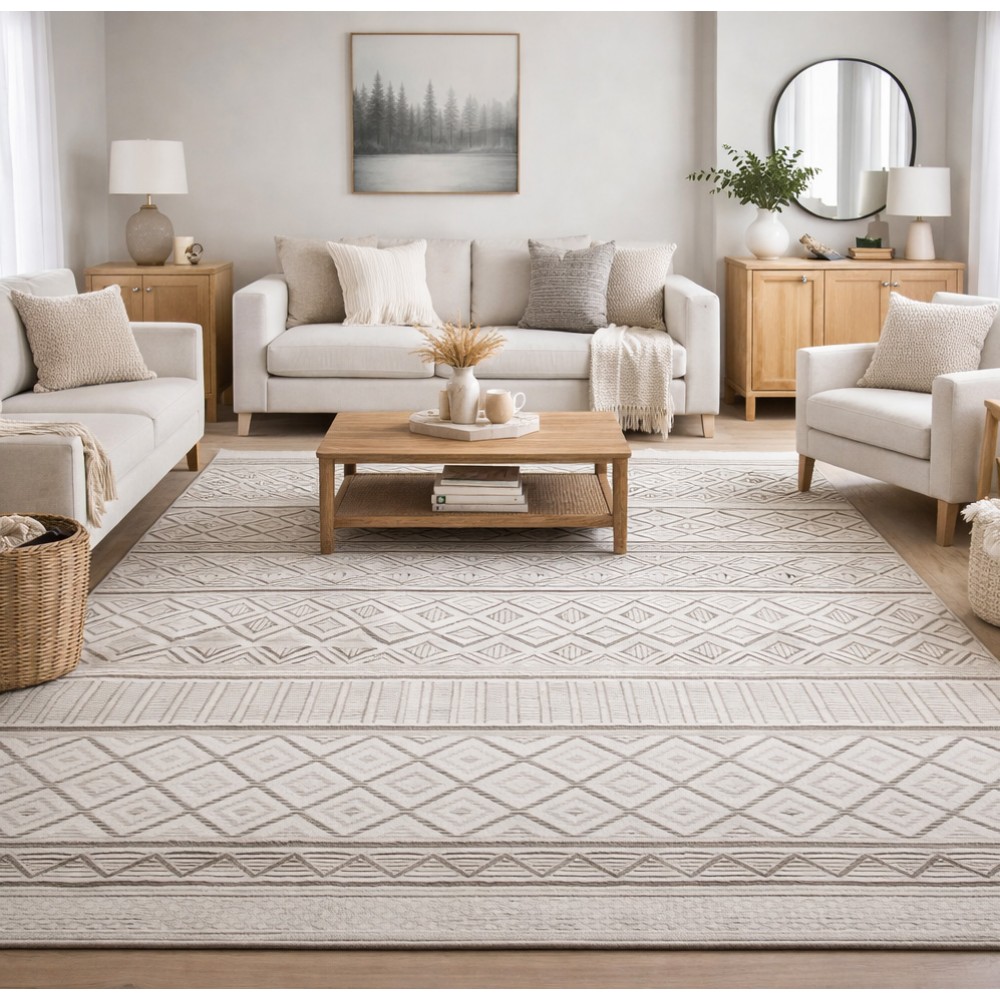 Χαλιά Delux 38449A-DBG 200X270cm Μπεζ