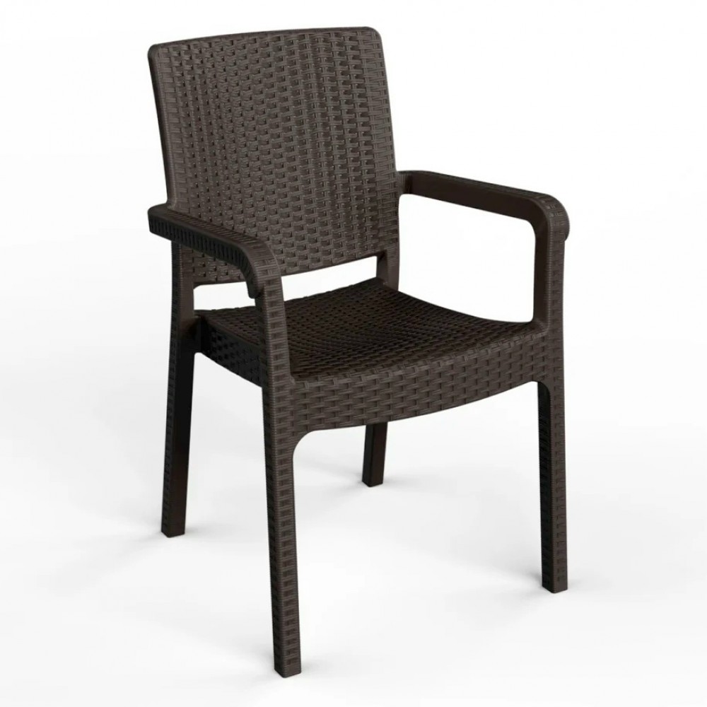 Σετ (3τμχ) Πτυσσόμενο Τραπέζι με Τζάμι Ασφαλείας & 2 Καρέκλες Rio 50x50x70cm GRDRIO-SAMOS-BR Καφέ