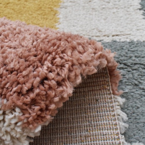 Χαλιά Shaggy Mosaic με Κύβους BSH-100-120-UP Πολύχρωμο 120x160cm