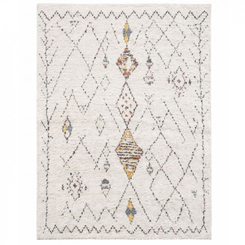 Χαλιά Shaggy Sahara Moroccan BSH-107-160-VX Εκρού Πολύχρωμο 160x230cm