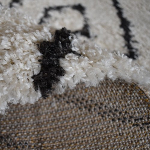 Χαλιά Shaggy Sahara Moroccan με Ρόμβους BSH-209-120-UP Κρεμ Μαύρο 120x170cm Χαλιά Shaggy Sahara Moroccan με Ρόμβους BSH-209-120-UP Κρεμ Μαύρο 120x170cm