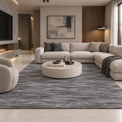 Χαλιά Shaggy Soft Touch PTS-121-160-VR10-VR40 Σκούρο Γκρι 160x210cm