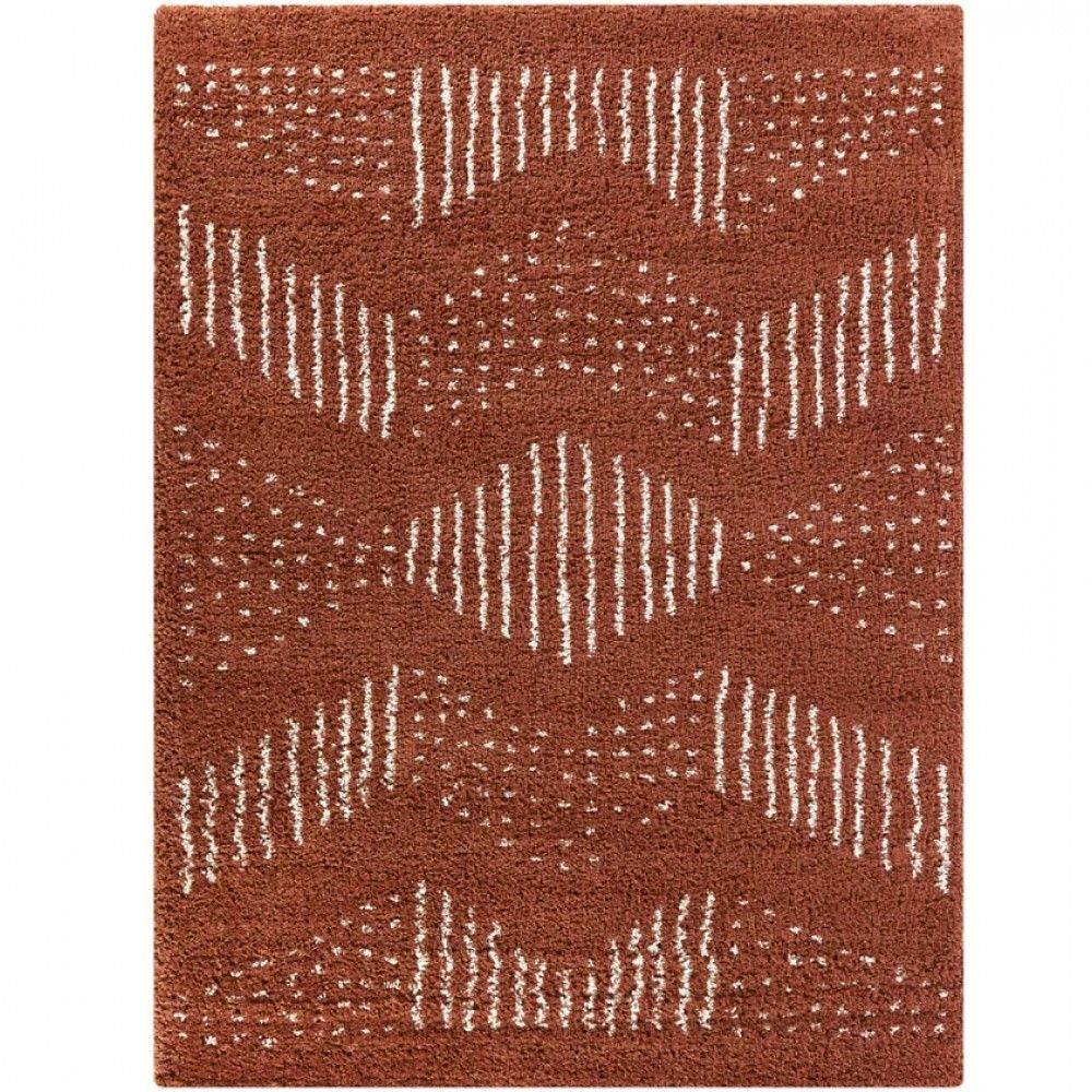 Χαλιά Shaggy Moroccan Bonifay R700-RD-VX Κεραμιδί 160x220cm