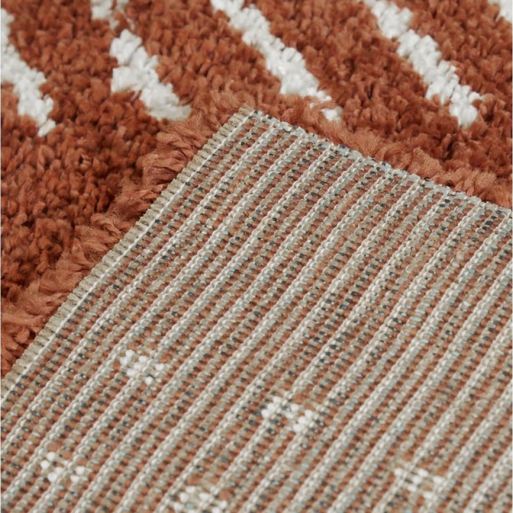 Χαλιά Shaggy Moroccan Bonifay R700-RD-VX Κεραμιδί 160x220cm