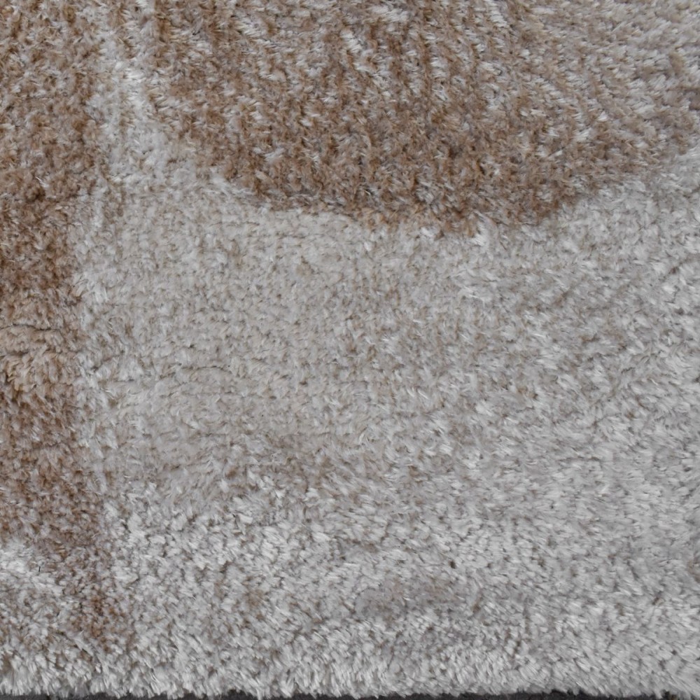 Χαλιά Shaggy Geometric Attic SH-101-160-VX Μπεζ-Βιζόν 160x220cm