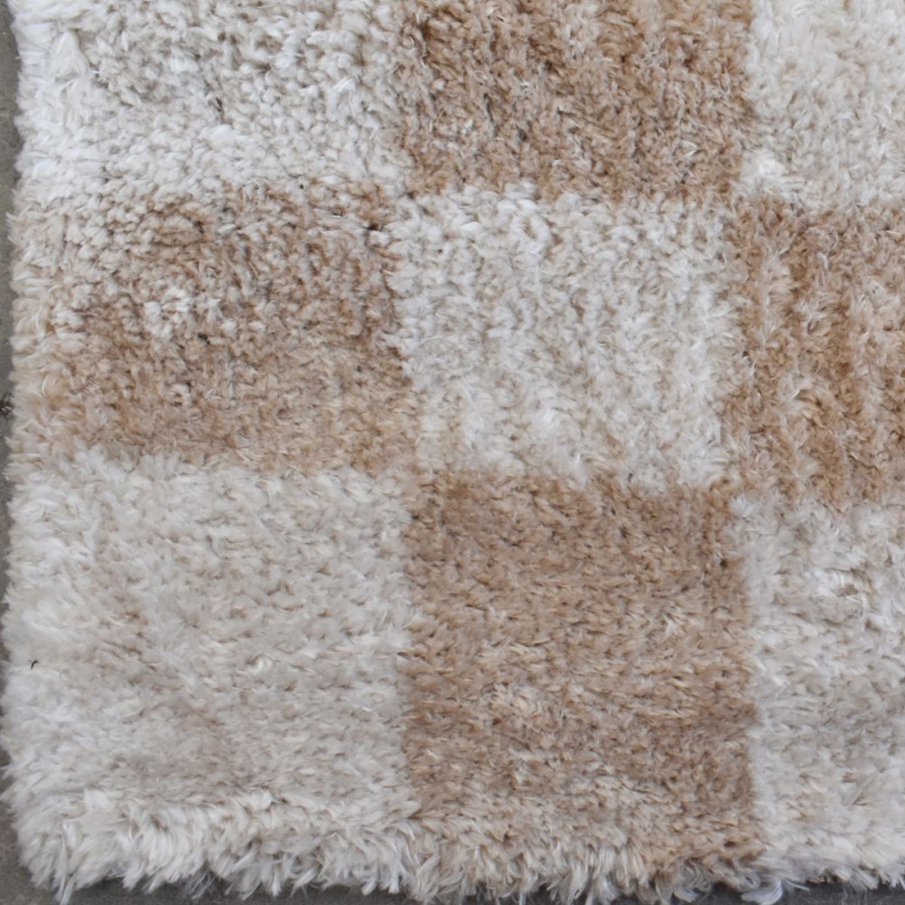 Χαλιά Shaggy Mosaic με Κύβους SH-105-200-VR100 Κρεμ - Μπεζ 200x250cm