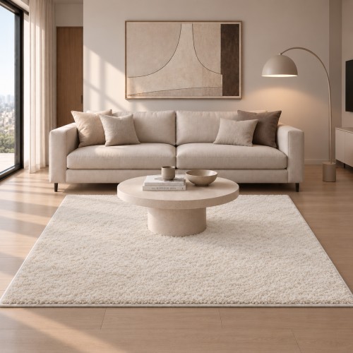 Χαλιά Shaggy Μονόχρωμο SH10-120-UP Ιβουάρ 120x170cm