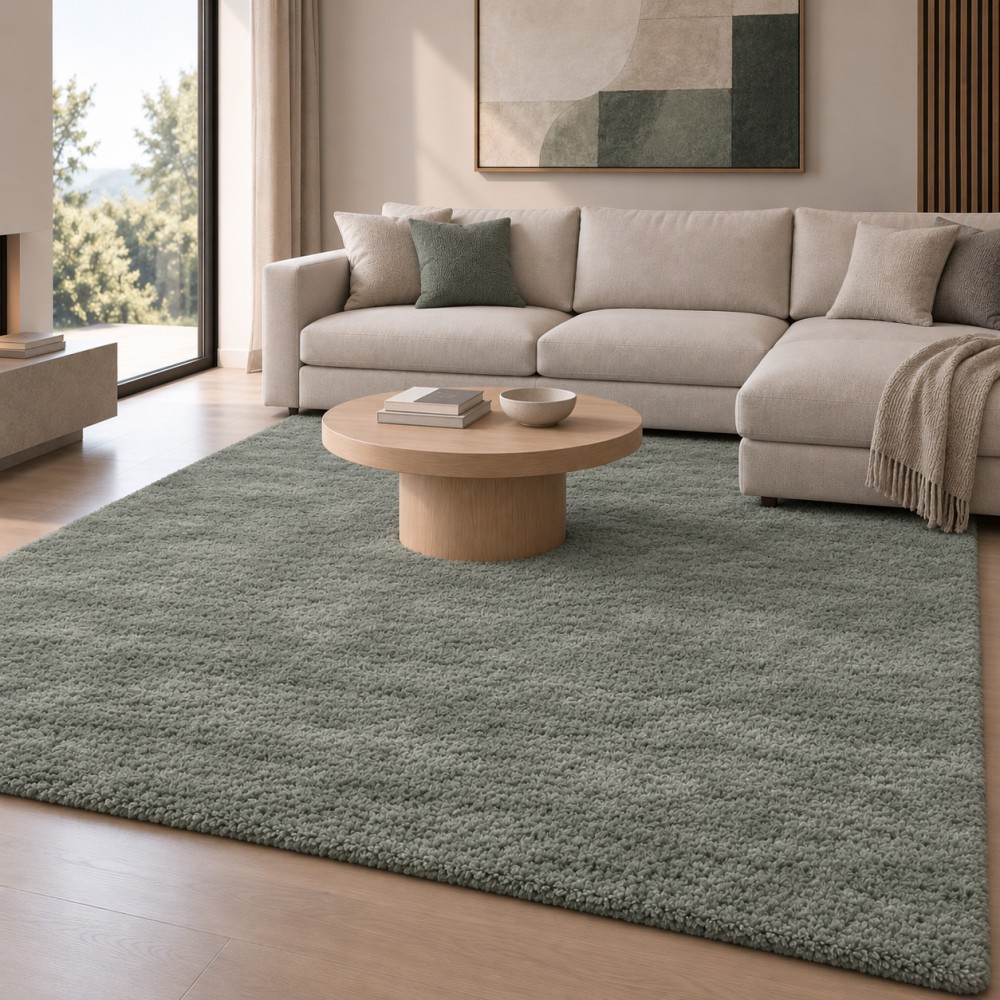 Χαλιά Shaggy Μονόχρωμο SHZ-MINT-160-VR20 Γκρι - Μέντα 160x230cm
