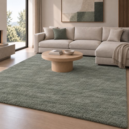 Χαλιά Shaggy Μονόχρωμο SHZ-MINT-160-VR20 Γκρι - Μέντα 160x230cm