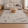 Χαλιά Shaggy Geometric SM-104-160-VX1 Κρεμ - Αθρακί 160x210cm