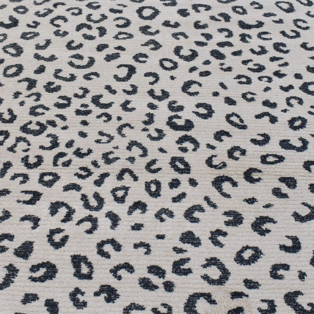 Χαλιά Shaggy Animal Print SM-126-240-VR900 Κρεμ - Μπλε 240x300cm