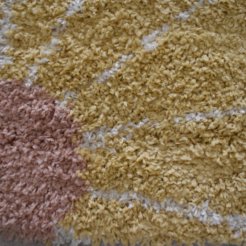 Χαλιά Shaggy Sunflower BSHFK-1318-120-UP Ροζ-Πολύχρωμο 120x170cm