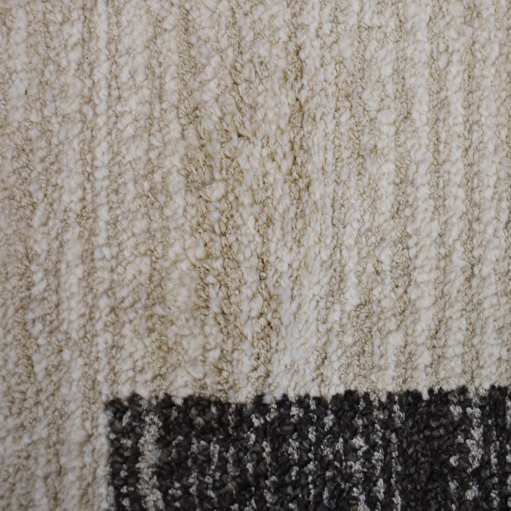 Χαλιά Shaggy Geometric SM-260-240-VR1100 Κρεμ - Αθρακί 240x300cm