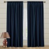 Κουρτίνα έτοιμη ραμμένη ταφτά  μπλε σκούρο KE 1418 (280X300cm)