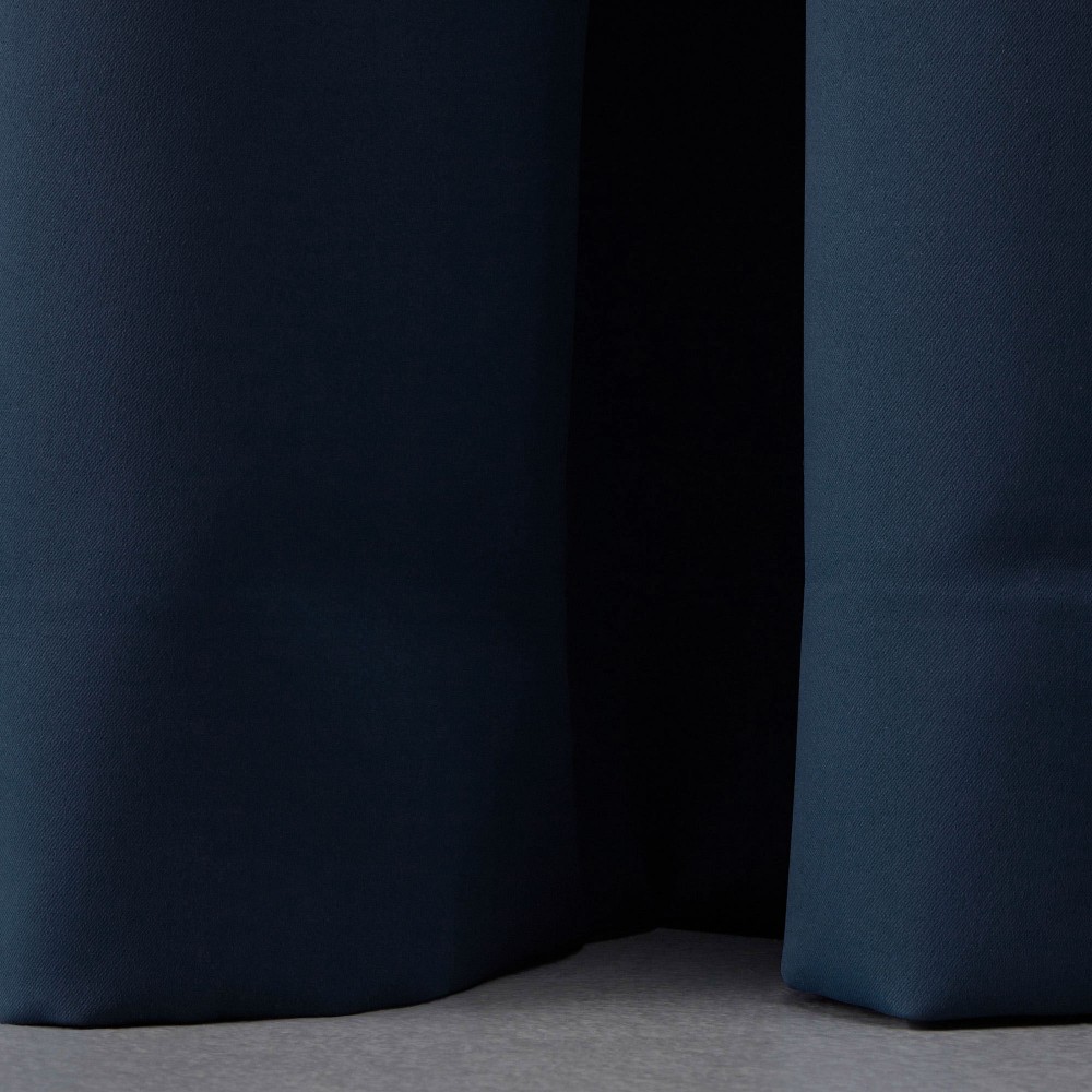 Κουρτίνα έτοιμη ραμμένη ταφτά  μπλε σκούρο KE 1418 (280X300cm)
