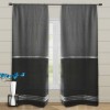 Curtain ready stitched gauze black-grey (280X300cm) KE 1493 - KE 1493 Curtain ready stitched gauze black-grey (280X300cm) KE 1493