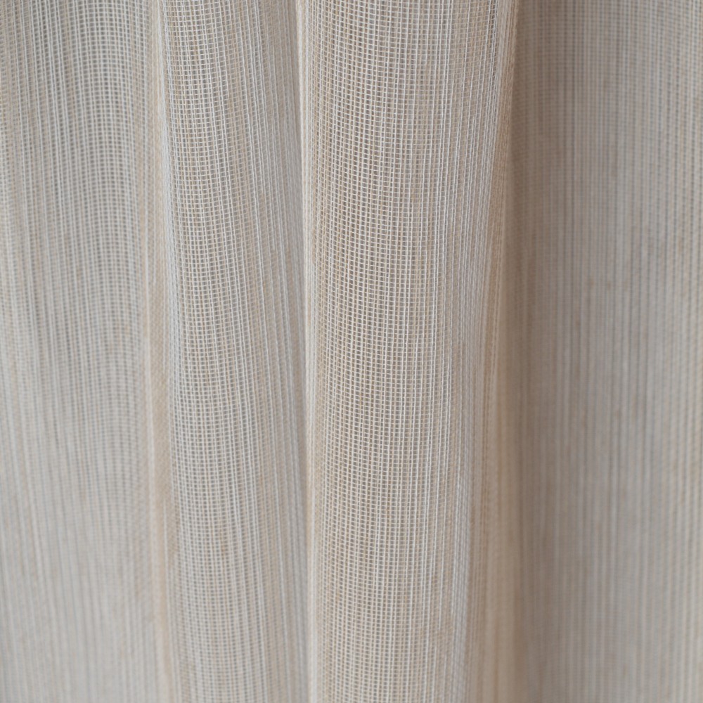 Curtain ready stitched linen gauze beige KE 1545  (280X140cm)