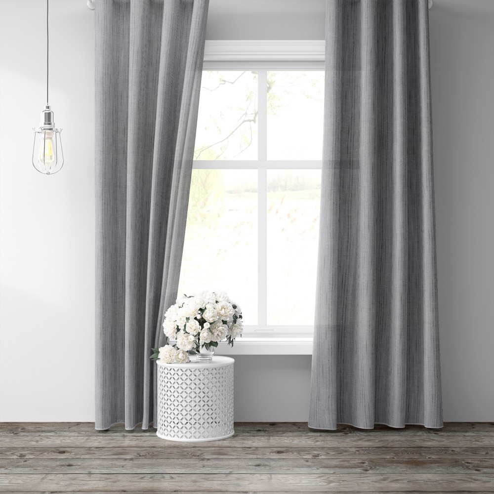 Κουρτίνα έτοιμη ραμμένη λινό γκρι KE 1794 (280X140cm) - με τρέσα Κουρτίνα έτοιμη ραμμένη λινό γκρι KE 1794 (280X140cm) - με τρέσα