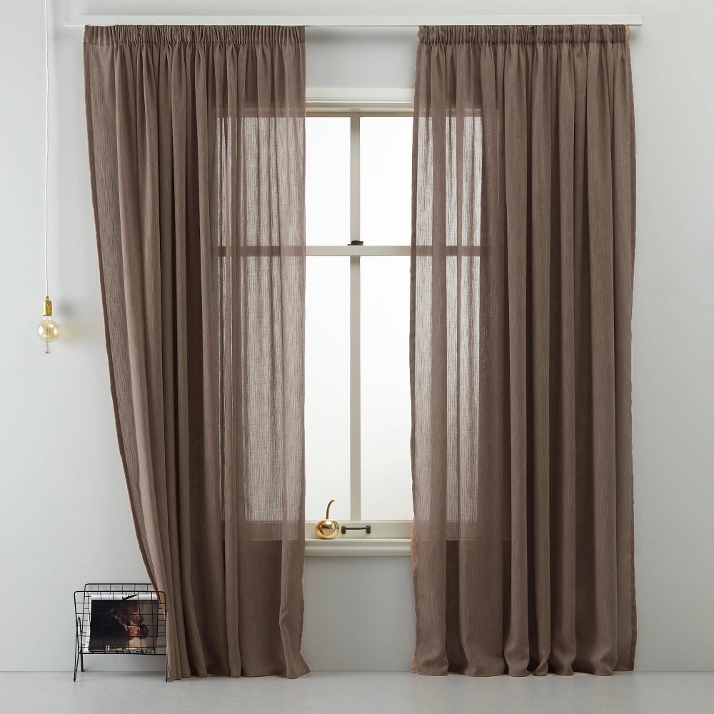 Κουρτίνα έτοιμη ραμμένη γάζα Line καφέ KE 1872 (280X140cm) Κουρτίνα έτοιμη ραμμένη γάζα Line καφέ KE 1872 (280X140cm)