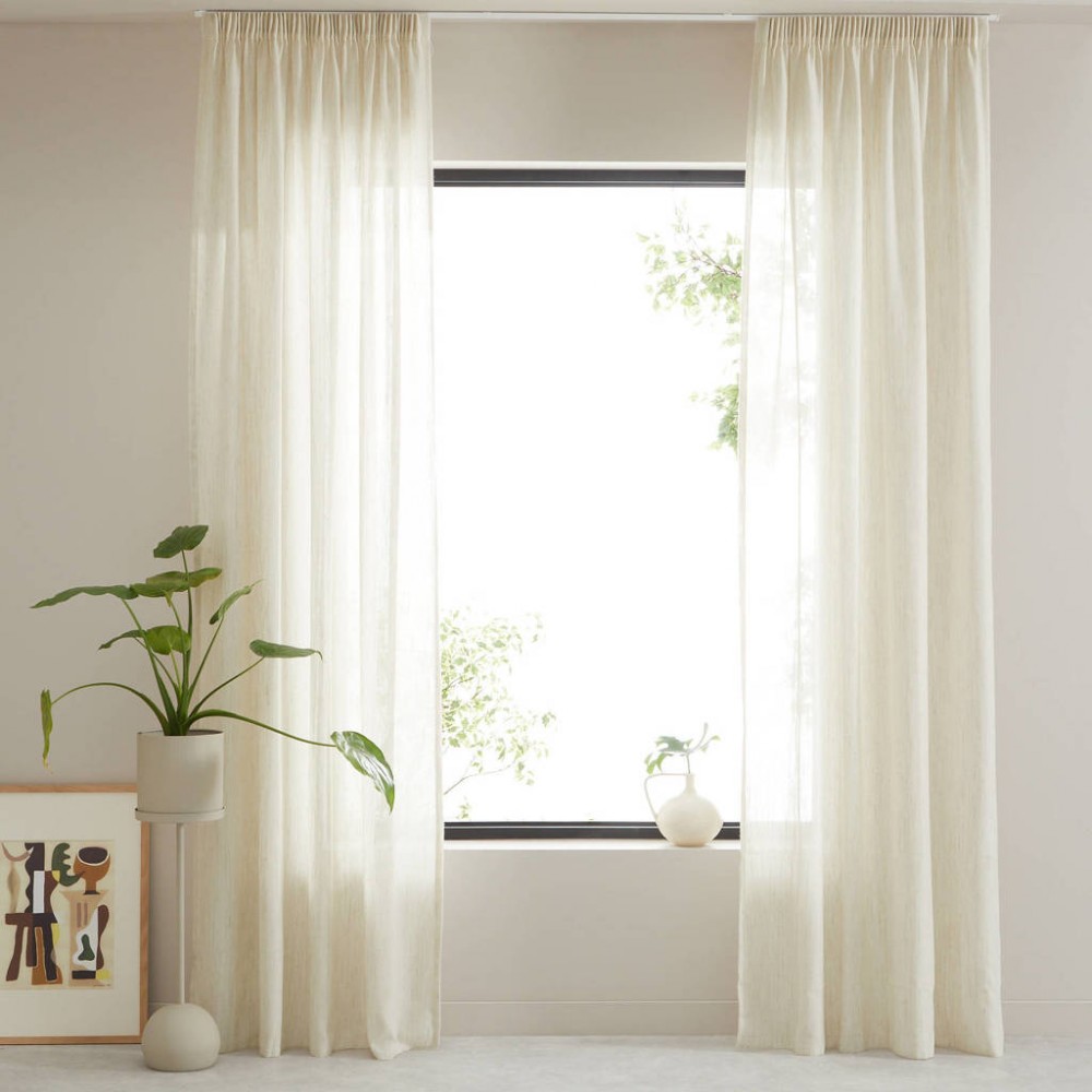 Κουρτίνες έτοιμες ραμμένες τύπου γάζα (280X160cm) KE 1962 - με τρέσα