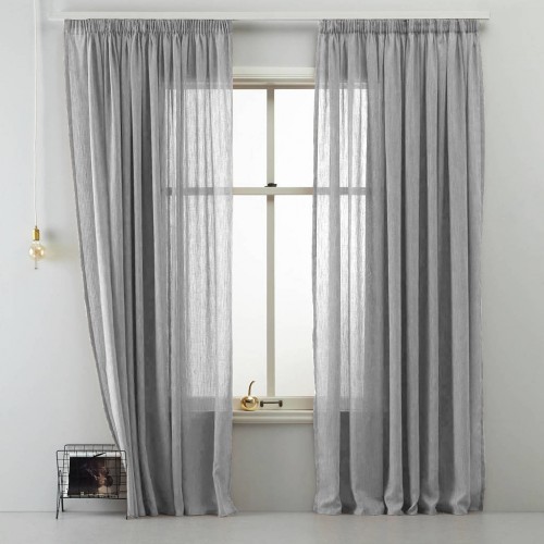 Κουρτίνα με το μέτρο ύφασμα τύπου γάζα γκρι CR 1963 