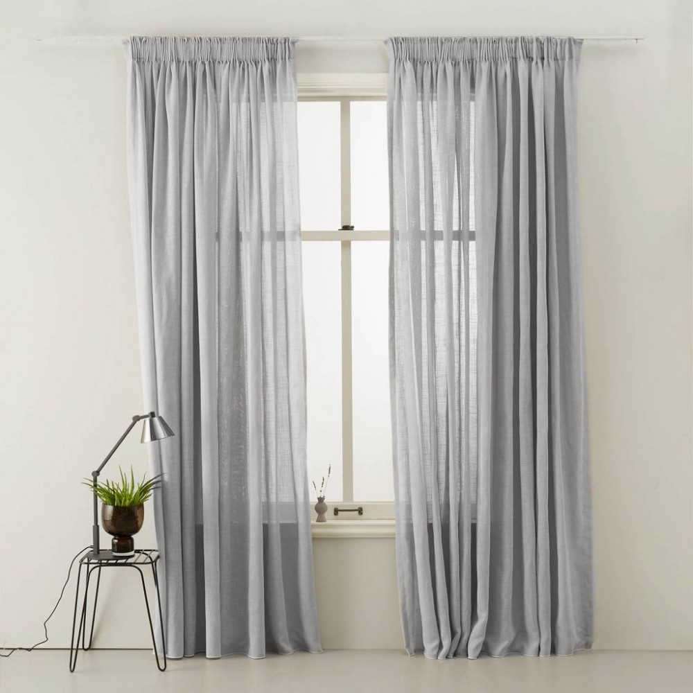 Κουρτίνα με το μέτρο ύφασμα τύπου γάζα γκρι (300cm) CR 1976 Κουρτίνα με το μέτρο ύφασμα τύπου γάζα γκρι (300cm) CR 1976