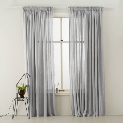 Κουρτίνα με το μέτρο ύφασμα τύπου γάζα γκρι (300cm) CR 1976 