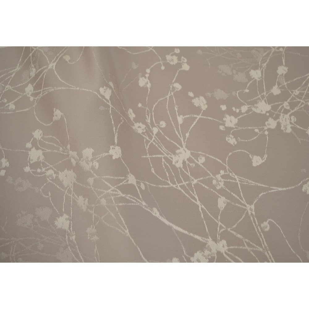 Κουρτίνα έτοιμη ραμμένη  ταφτά ζακάρ Βlossom μπεζ KE 925 (280X220cm)