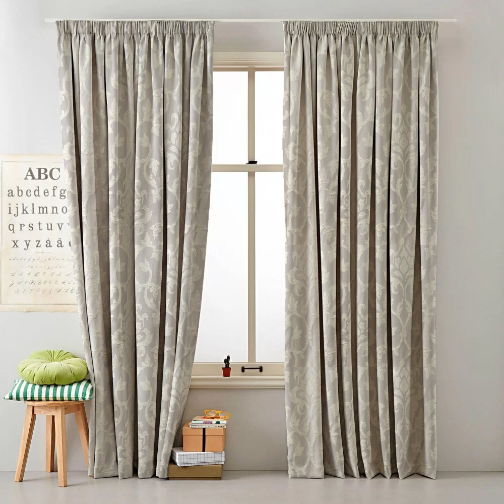 Κουρτίνα έτοιμη ραμμένη ταφτά ζακάρ Damask μπεζ KE 1790 (Υ280xΠ140cm) - με τρέσα Κουρτίνα έτοιμη ραμμένη ταφτά ζακάρ Damask μπεζ KE 1790 (Υ280xΠ140cm) - με τρέσα