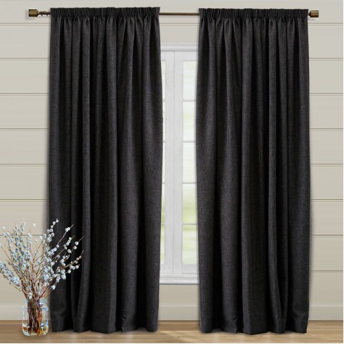 Κουρτίνα με το μέτρο ύφασμα ταφτά  μαύρο CR 100 Κουρτίνα με το μέτρο ύφασμα ταφτά  μαύρο CR 100