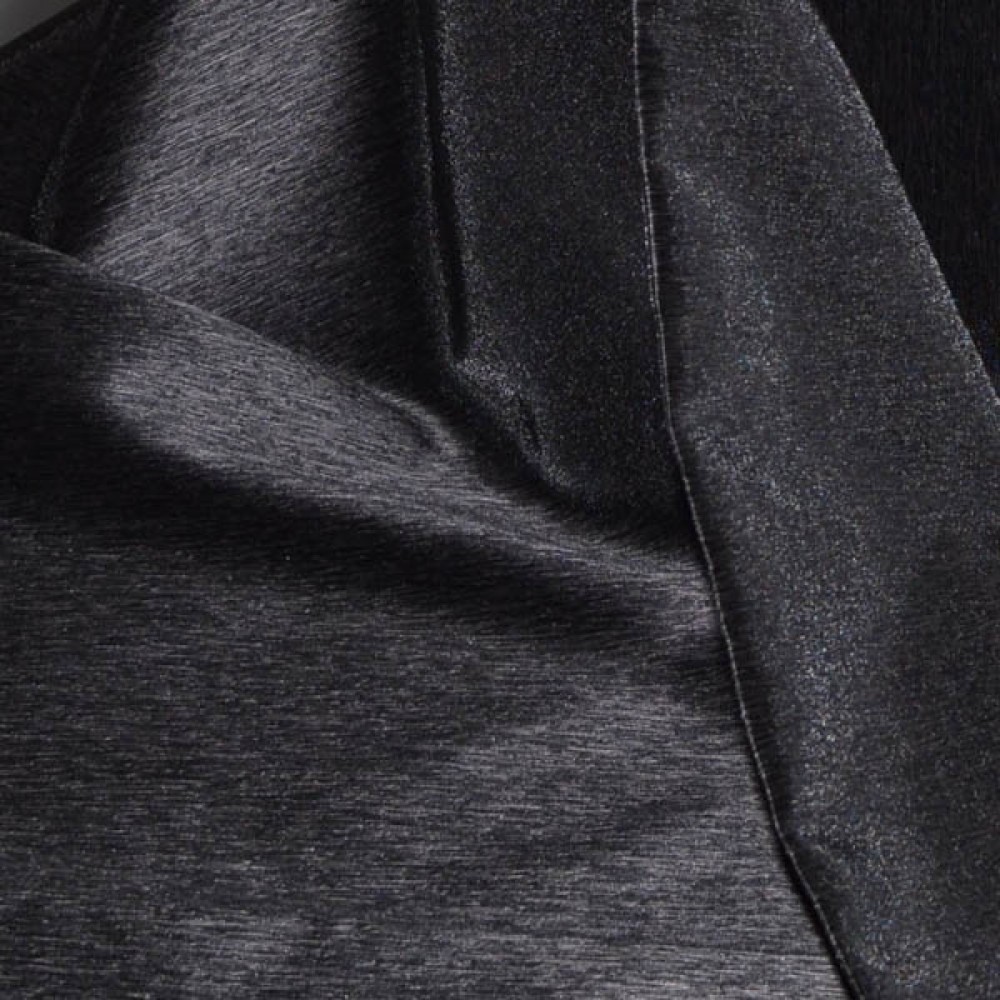 Κουρτίνα με το μέτρο ύφασμα ταφτά  μαύρο CR 100 - CR 100 Κουρτίνα με το μέτρο ύφασμα ταφτά  μαύρο CR 100