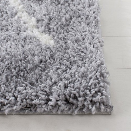 Χαλιά Shaggy Moroccan Berber 662GR Γκρι-ιβουάρ 150x210cm