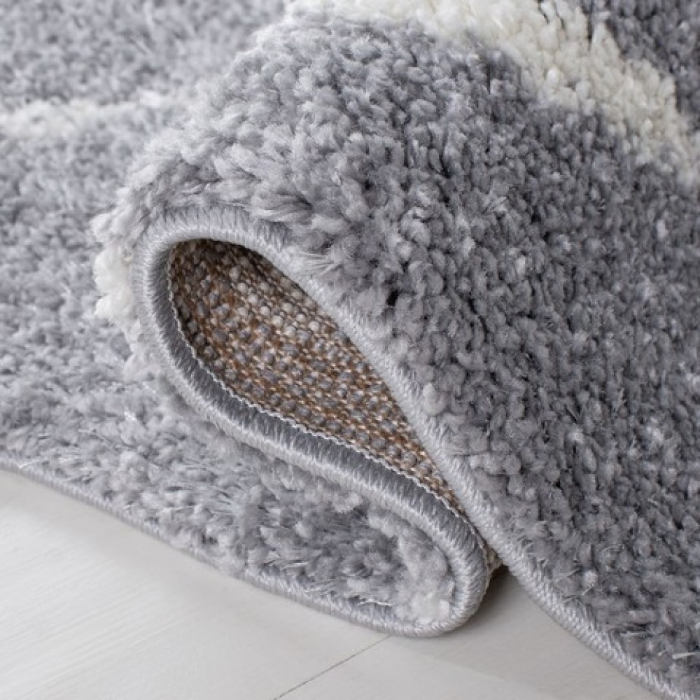Χαλιά Shaggy Moroccan Berber 662GR Γκρι-ιβουάρ 150x210cm - 662GR-150x210 Χαλιά Shaggy Moroccan Berber 662GR Γκρι-ιβουάρ 150x210cm