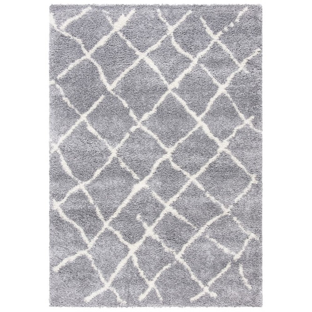 Χαλιά Shaggy Moroccan Berber 662GR Γκρι-ιβουάρ 150x210cm - 662GR-150x210 Χαλιά Shaggy Moroccan Berber 662GR Γκρι-ιβουάρ 150x210cm