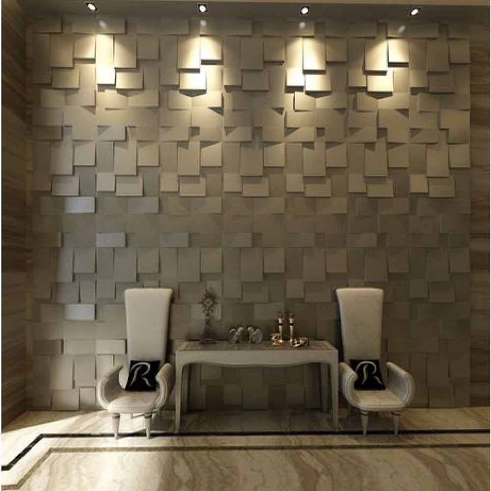 Διακόσμηση τοίχου 3D πάνελ PVC Τετράγωνο 50x50cm (τμχ) WA0007-PCS Διακόσμηση τοίχου 3D πάνελ PVC Τετράγωνο 50x50cm (τμχ) WA0007-PCS