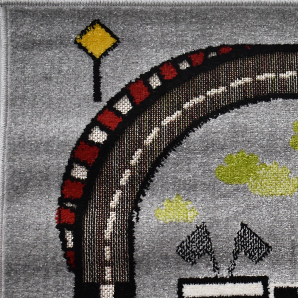 Παιδικό Χαλί-Πατάκι 3D City Adventure M931A 80X150cm - Γκρι