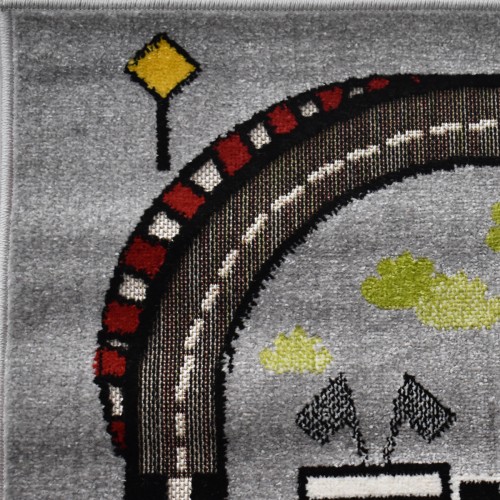 Παιδικό Χαλί-Πατάκι 3D City Adventure M931A 80X150cm - Γκρι