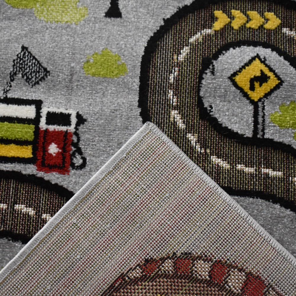 Παιδικό Χαλί-Πατάκι 3D City Adventure M931A 80X150cm - Γκρι