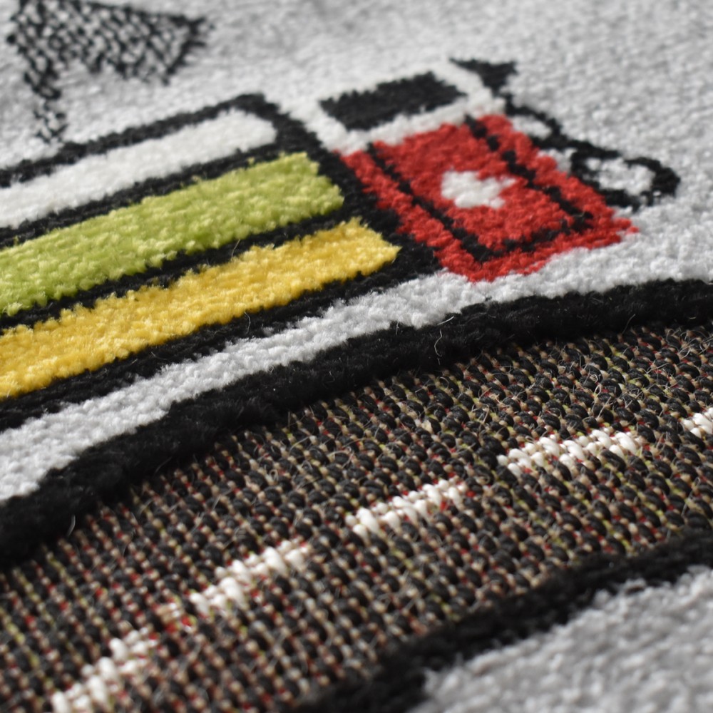 Παιδικό Χαλί-Πατάκι 3D City Adventure M931A 80X150cm - Γκρι