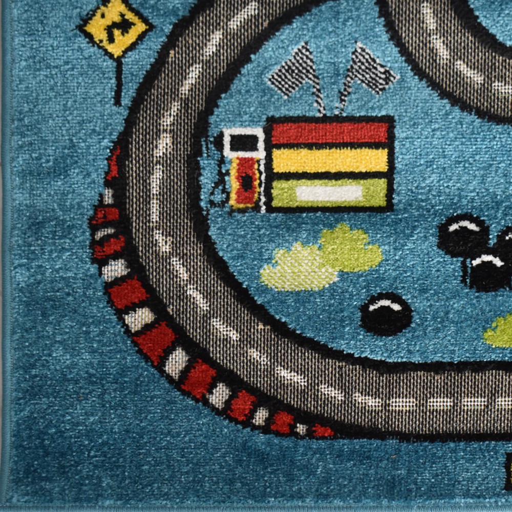 Παιδικό Χαλί-Πατάκι 3D City Adventure M931A 80X150cm - Μπλε