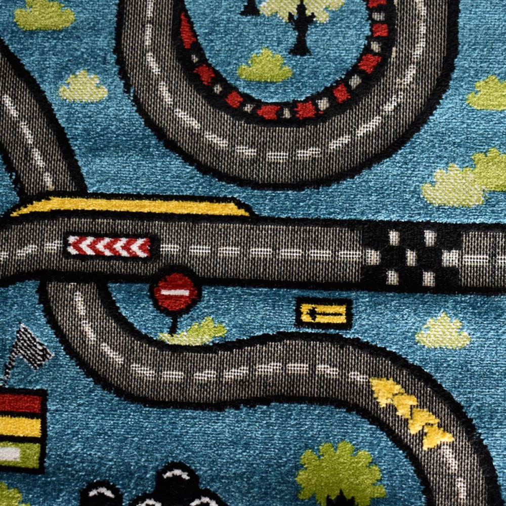 Παιδικό Χαλί-Πατάκι 3D City Adventure M931A 80X150cm - Μπλε