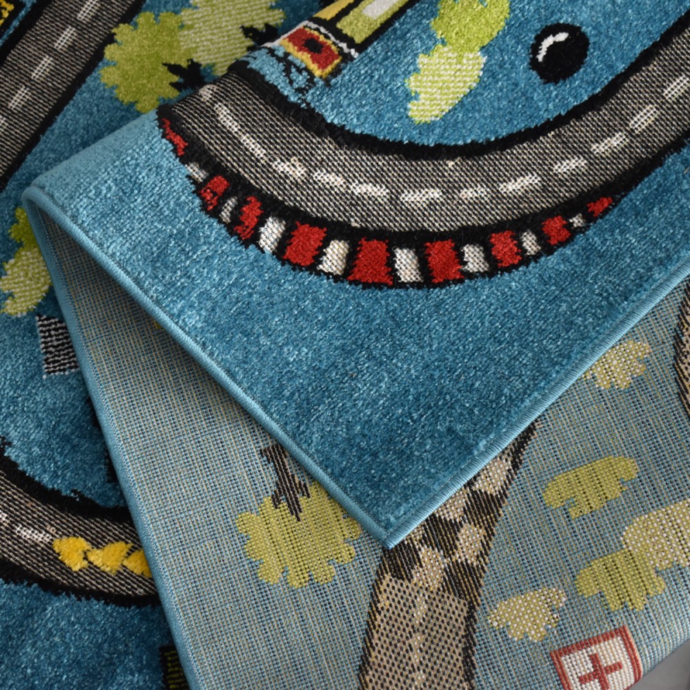 Παιδικό Χαλί-Πατάκι 3D City Adventure M931A 80X150cm - Μπλε