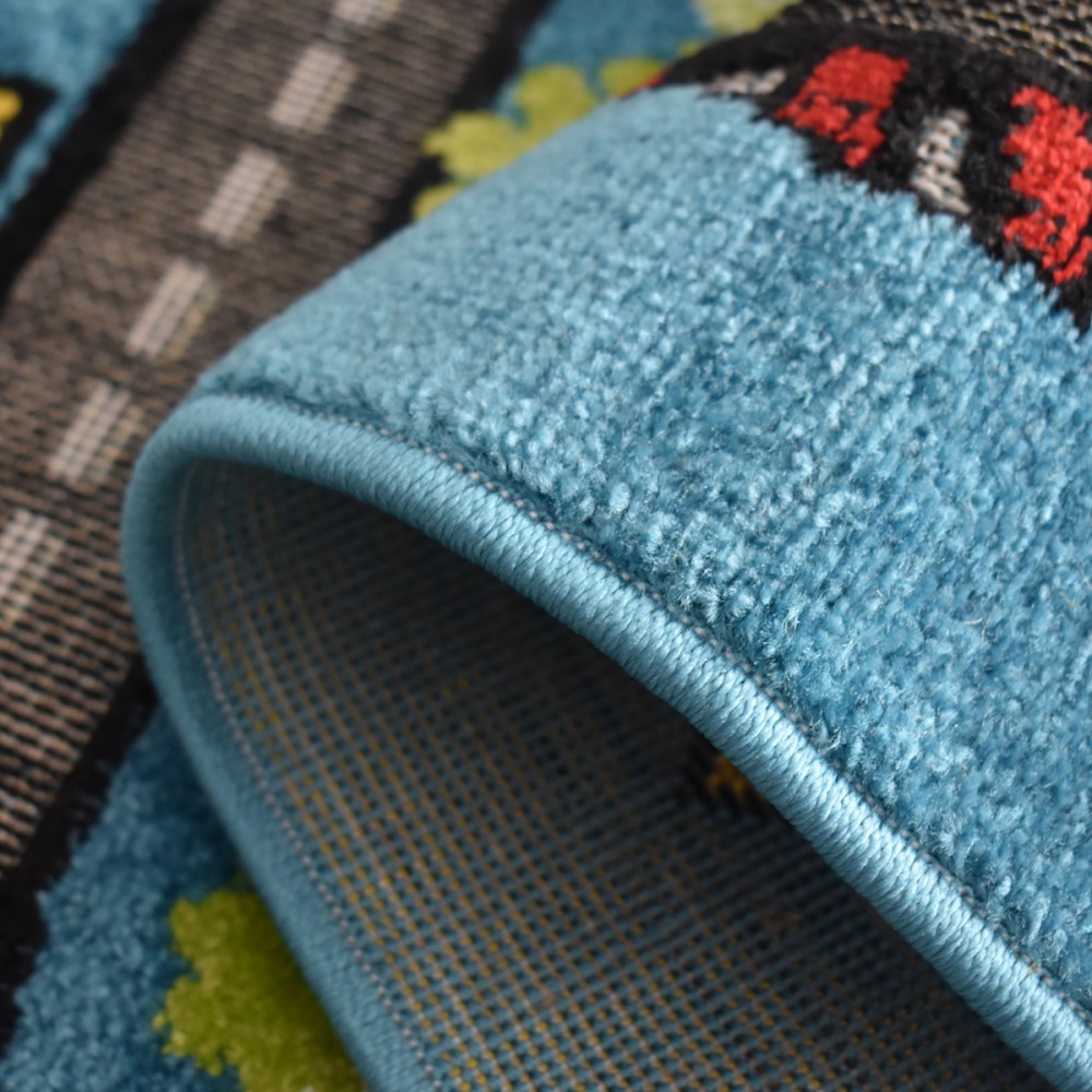 Παιδικό Χαλί-Πατάκι 3D City Adventure M931A 80X150cm - Μπλε