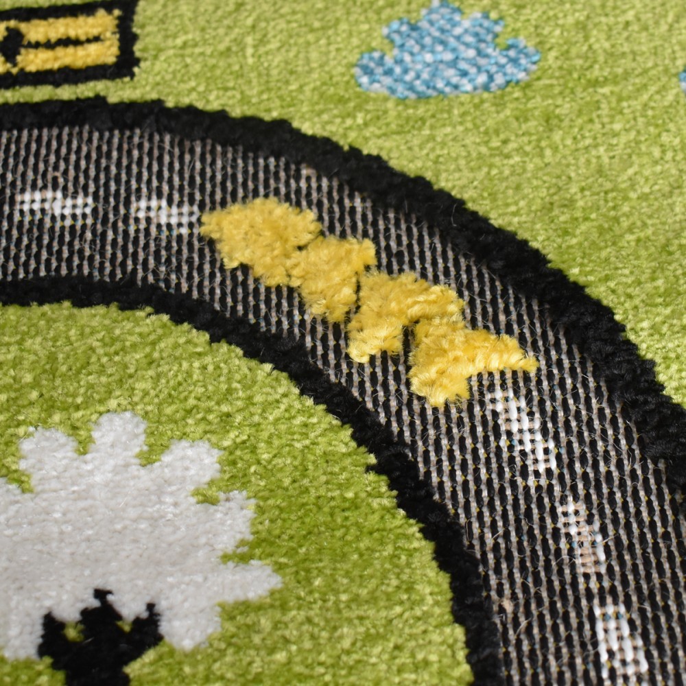 Παιδικό Χαλί-Πατάκι 3D City Adventure M931A 80X150cm - Πράσινο