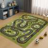 Παιδικό Χαλί-Πατάκι 3D City Adventure M931A 80X150cm - Πράσινο