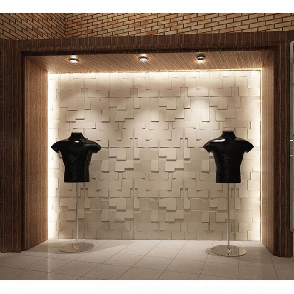 Διακόσμηση τοίχου 3D πάνελ PVC Τετράγωνο 50x50cm (τμχ) WA0007-PCS Διακόσμηση τοίχου 3D πάνελ PVC Τετράγωνο 50x50cm (τμχ) WA0007-PCS