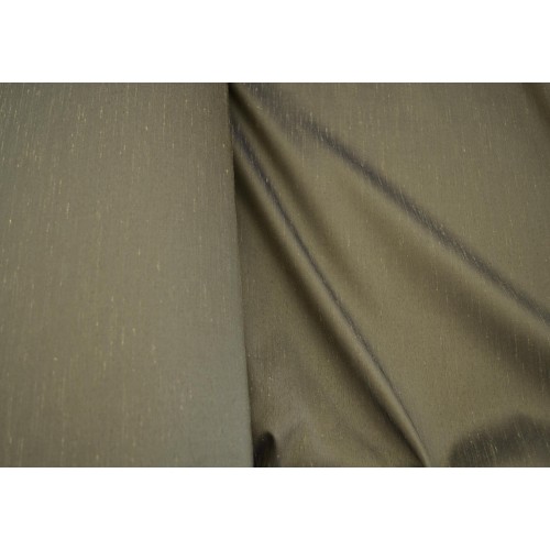 Κουρτίνα έτοιμη ραμμένη ταφτά  πράσινο-λαδί KE 937  (280x140cm)