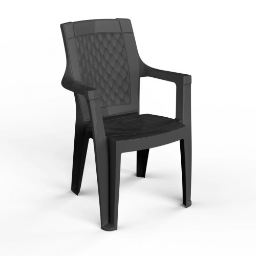 Πολυθρόνα Πολυπροπυλένιου Rattan Bergama CH539-ANT Ανθρακί 52×47×89
